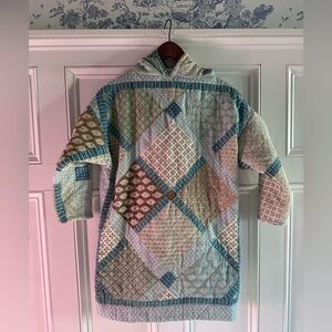 Handmade hooded quilted jacket- M